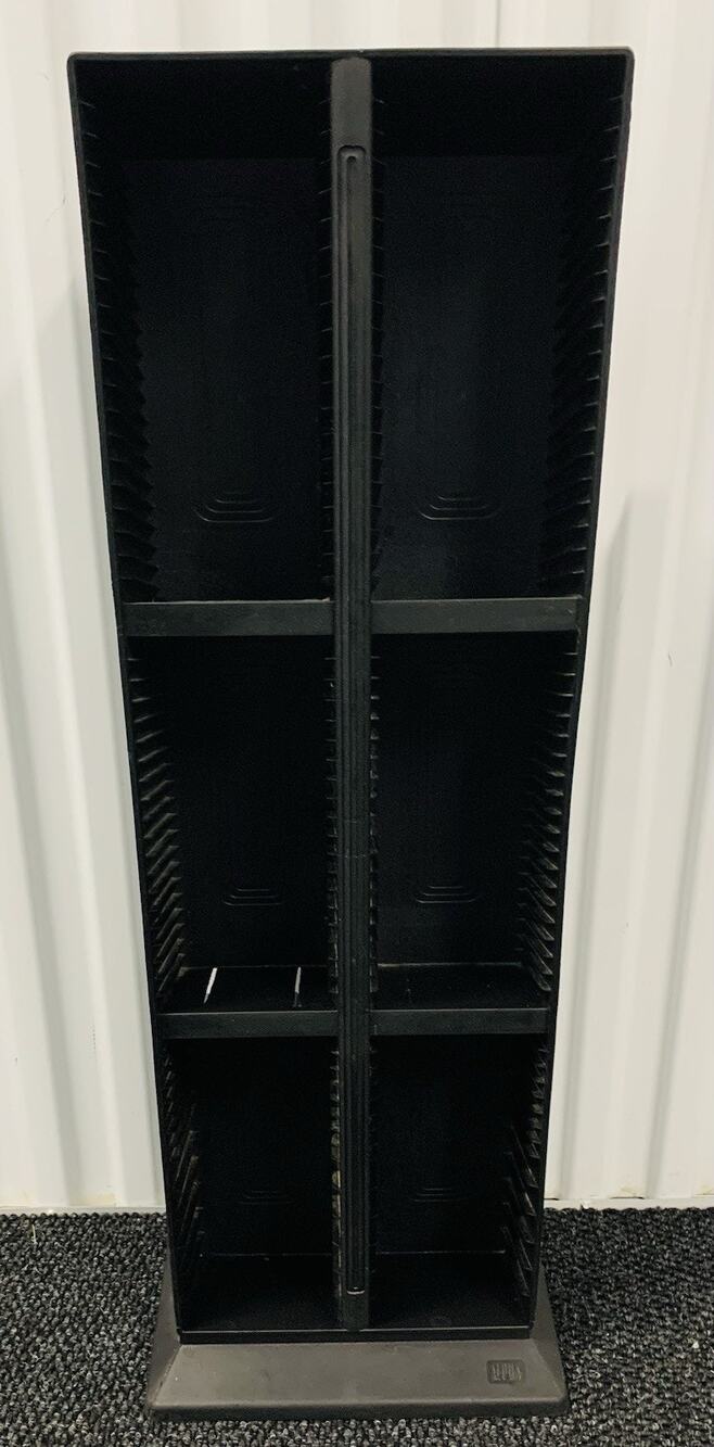 Vintage Laserline 120 CD Storage Tower Rack Holder Organizer 2-Piece Floor